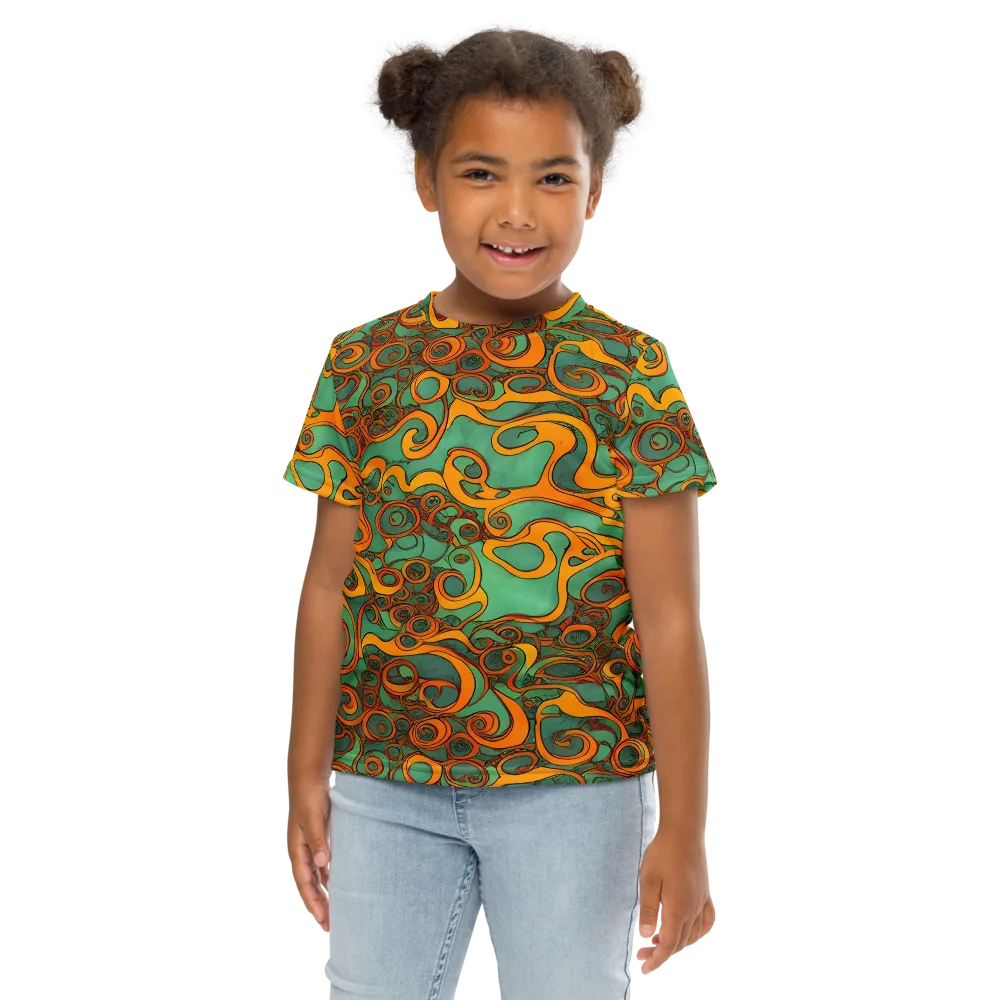 Nebula Nodes on Kids Crew Neck T-Shirt — Front