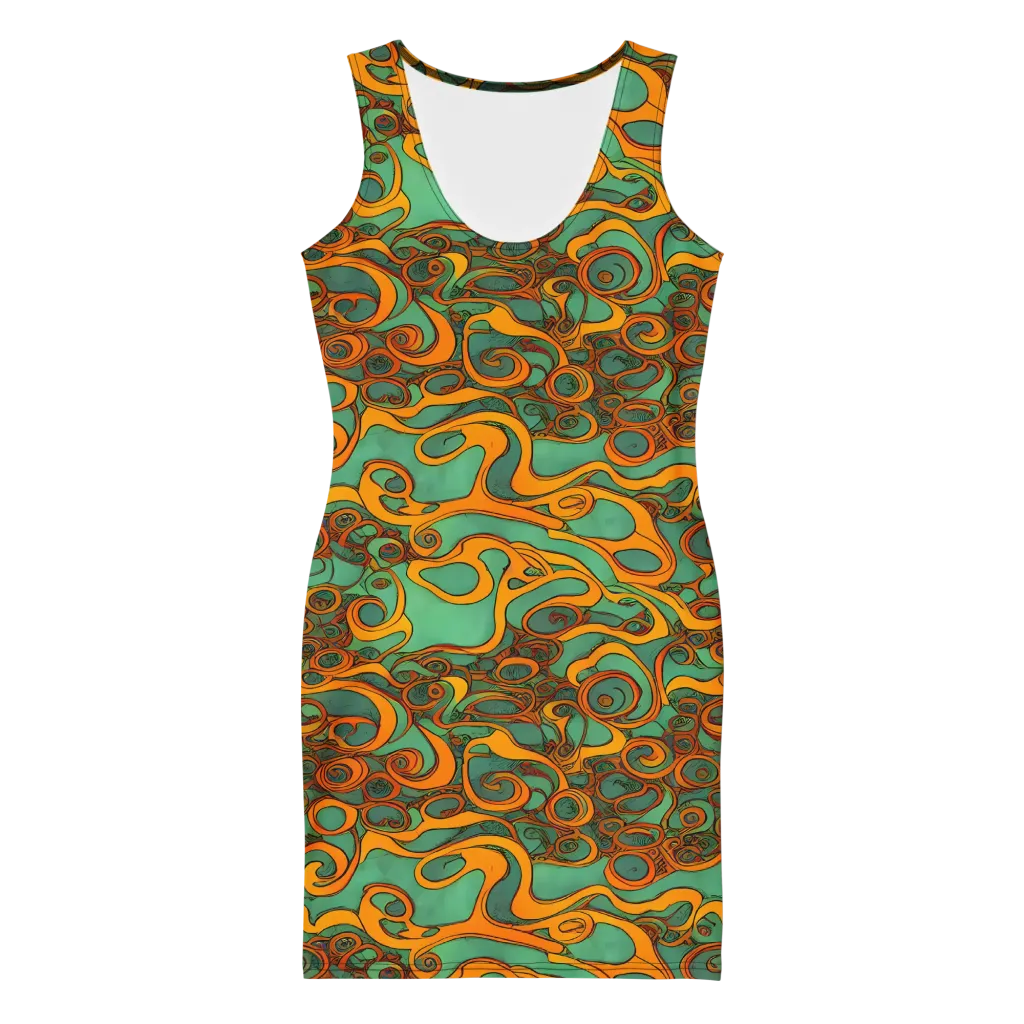 Nebula Nodes on Bodycon Dress — Front