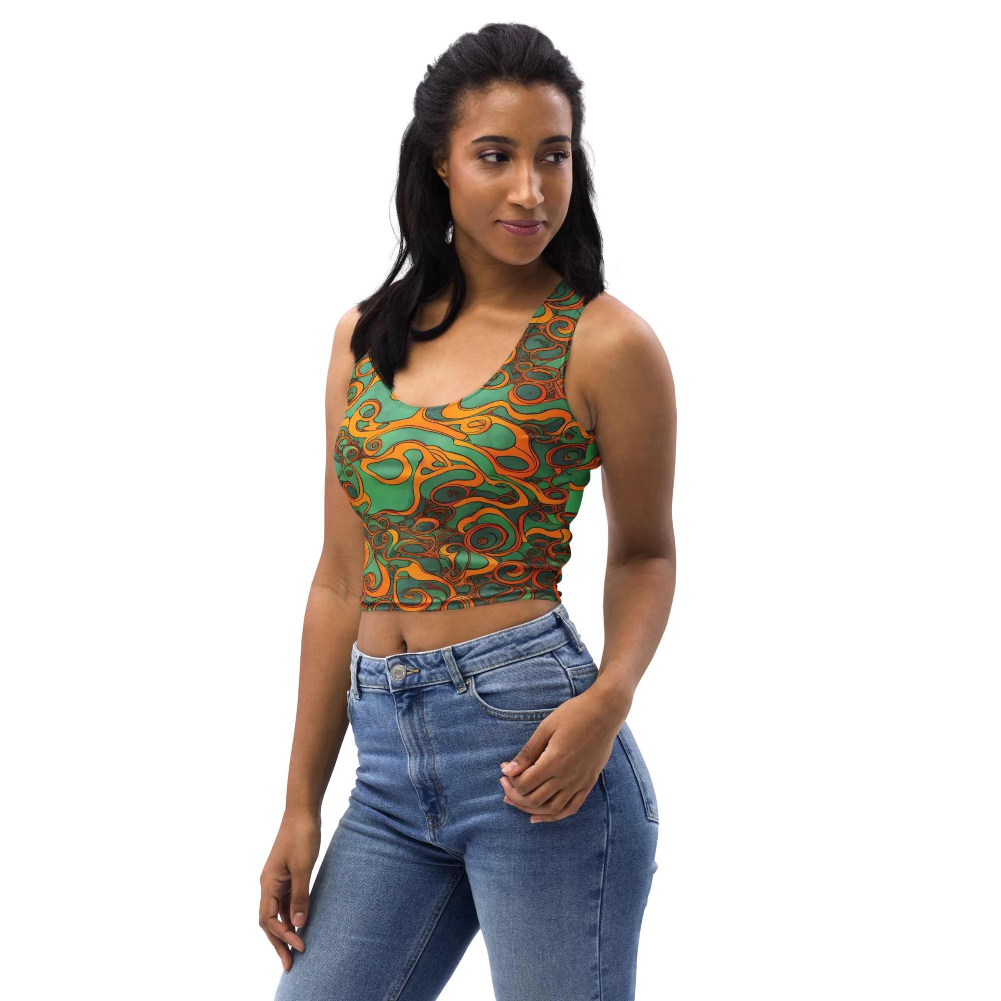 Nebula Nodes on Crop Top — Left Front