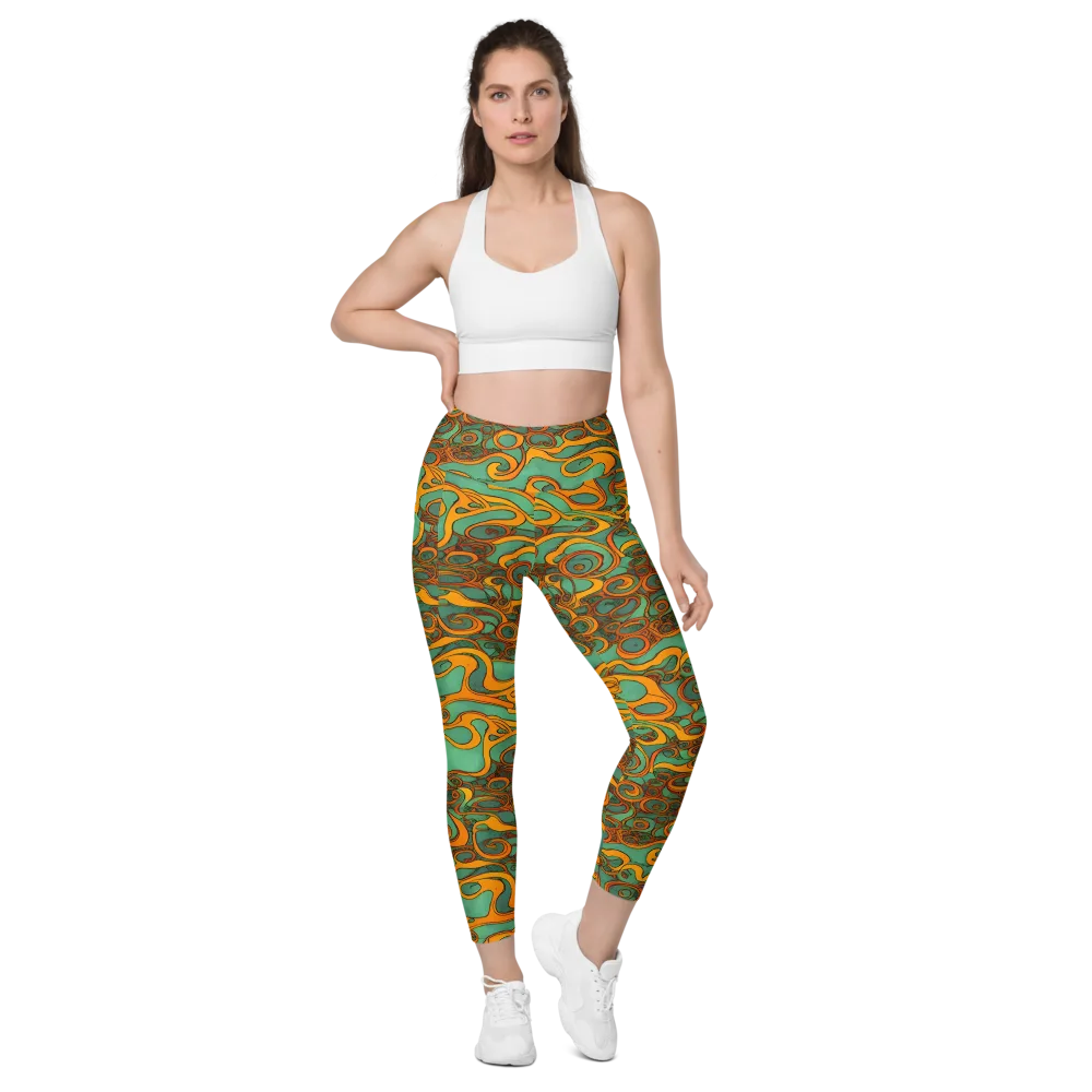 Nebula Nodes on Leggings with Pockets — Front