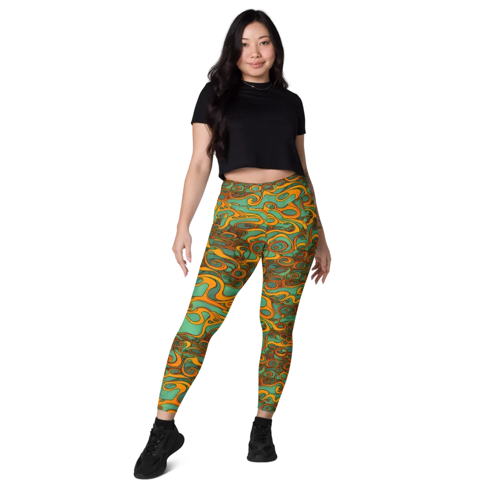 Nebula Nodes on Leggings with Pockets — Front