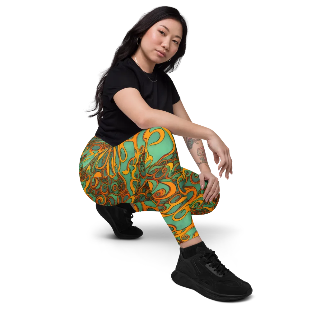Nebula Nodes on Leggings with Pockets — Right Front