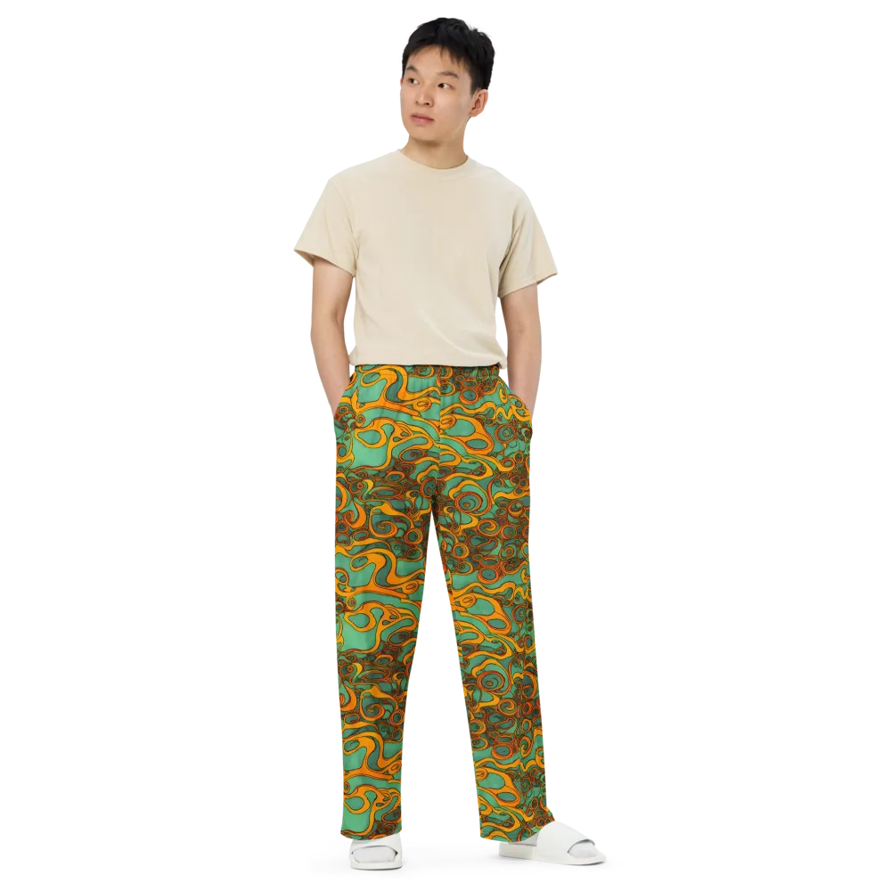 Nebula Nodes on Wide-Leg Pants — Front