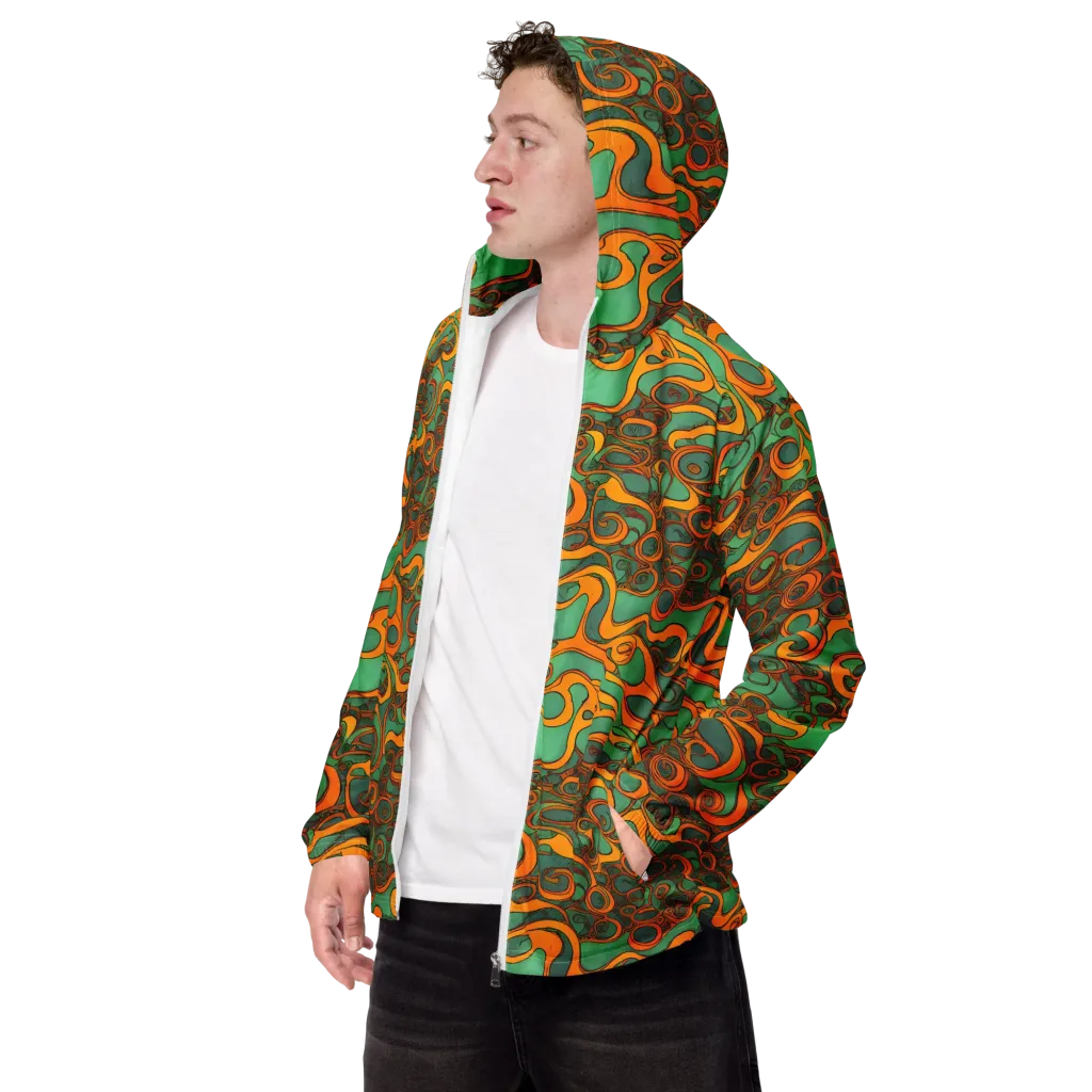 Nebula Nodes on Men's Windbreaker — Left Front
