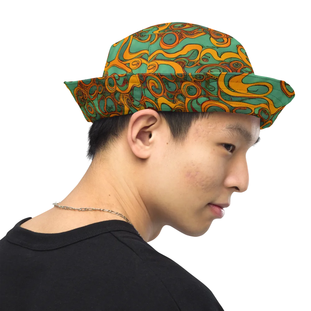 Nebula Nodes on Reversible Bucket Hat — Right Outside