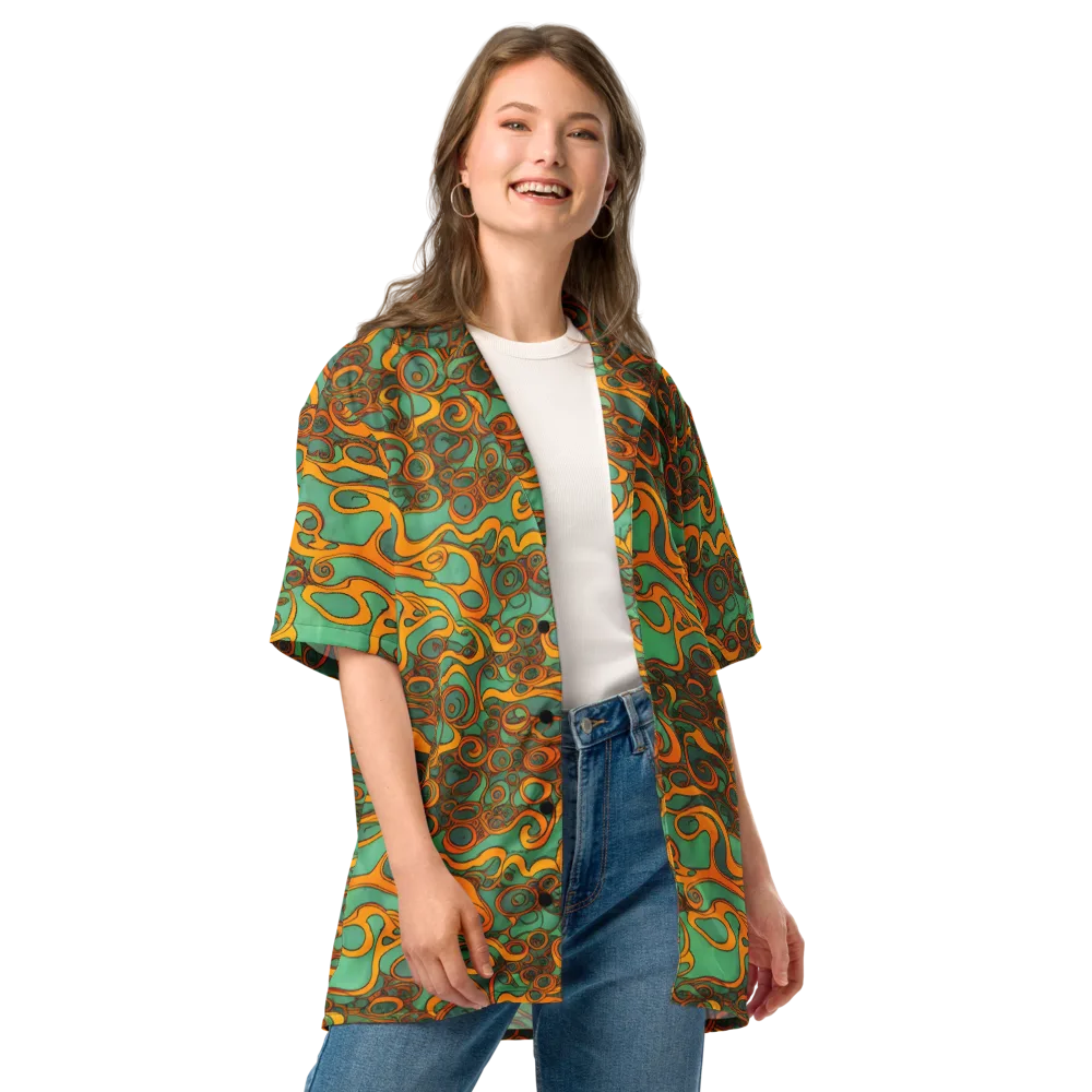 Nebula Nodes on Button Shirt — Front