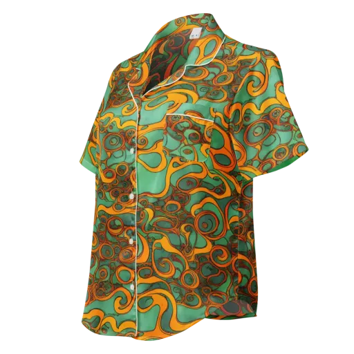 Nebula Nodes on a Women's Short Sleeve Pajama Top