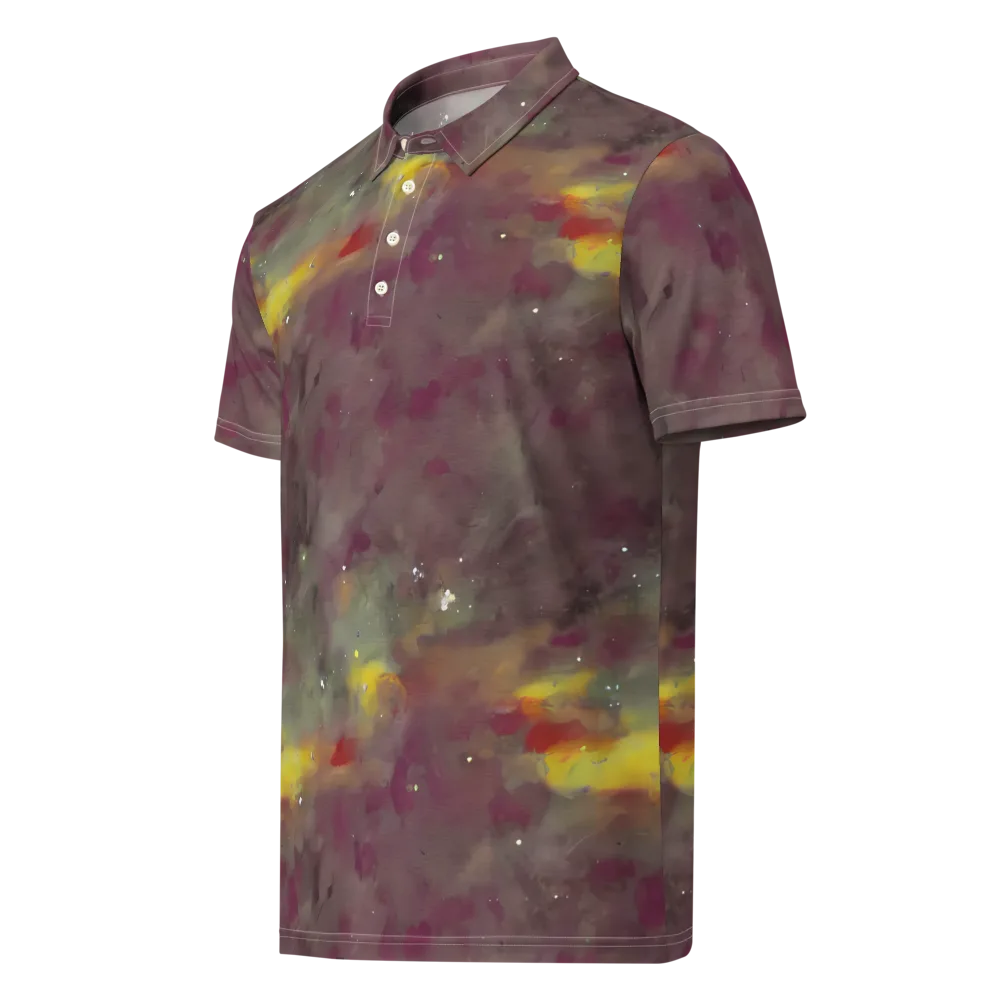 Whispers of Autumn on Men's Slim Fit Polo Shirt — Left Front