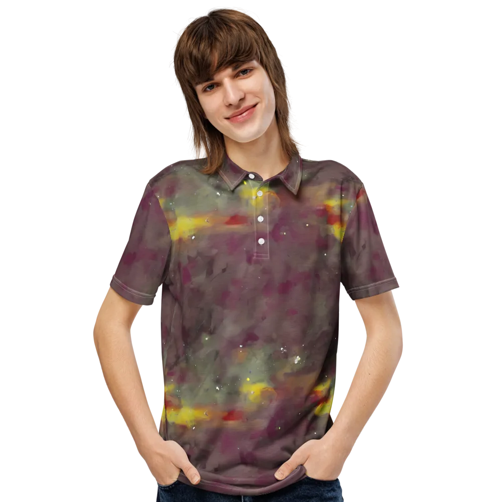 Whispers of Autumn on Men's Slim Fit Polo Shirt — Front
