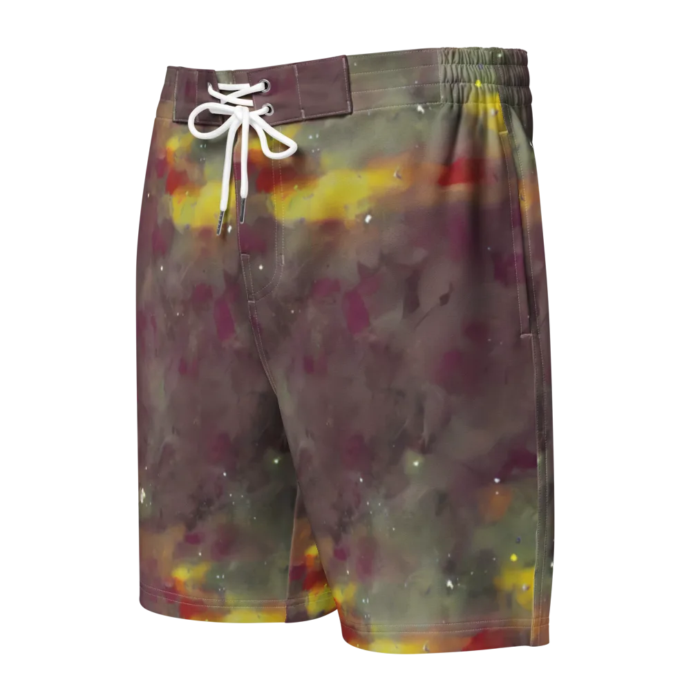 Whispers of Autumn on Men's Board Shorts — Front