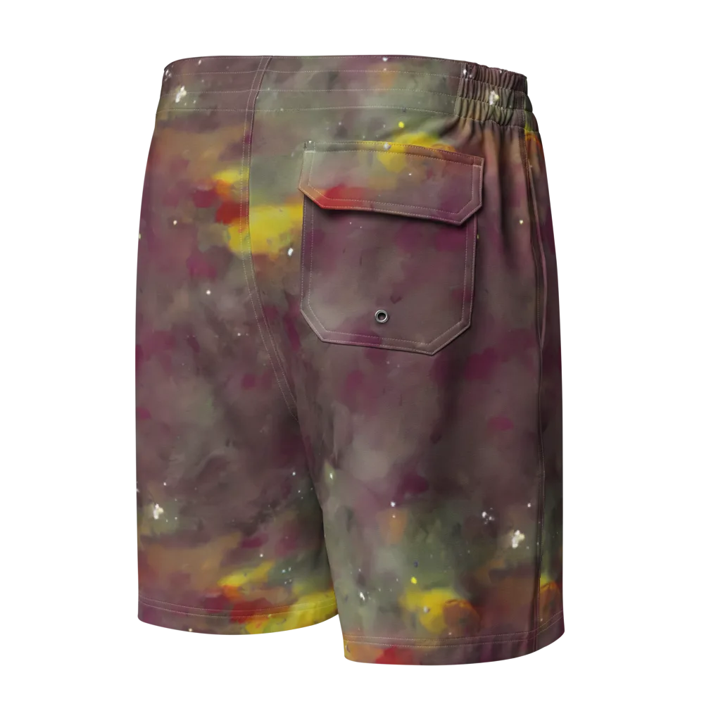 Whispers of Autumn on Men's Board Shorts — Back