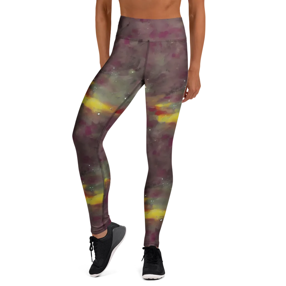Whispers of Autumn on Yoga Leggings — Front