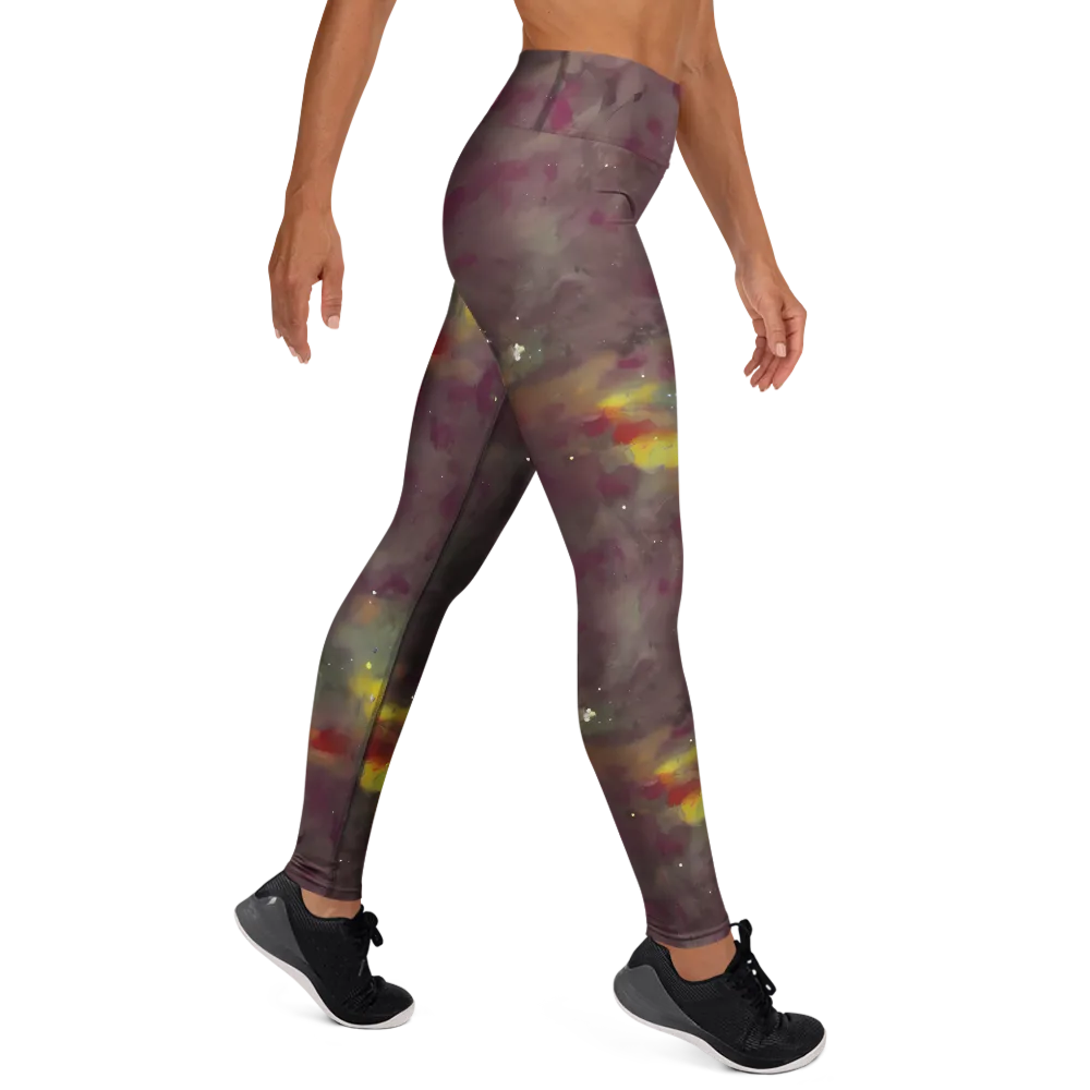 Whispers of Autumn on Yoga Leggings — Right