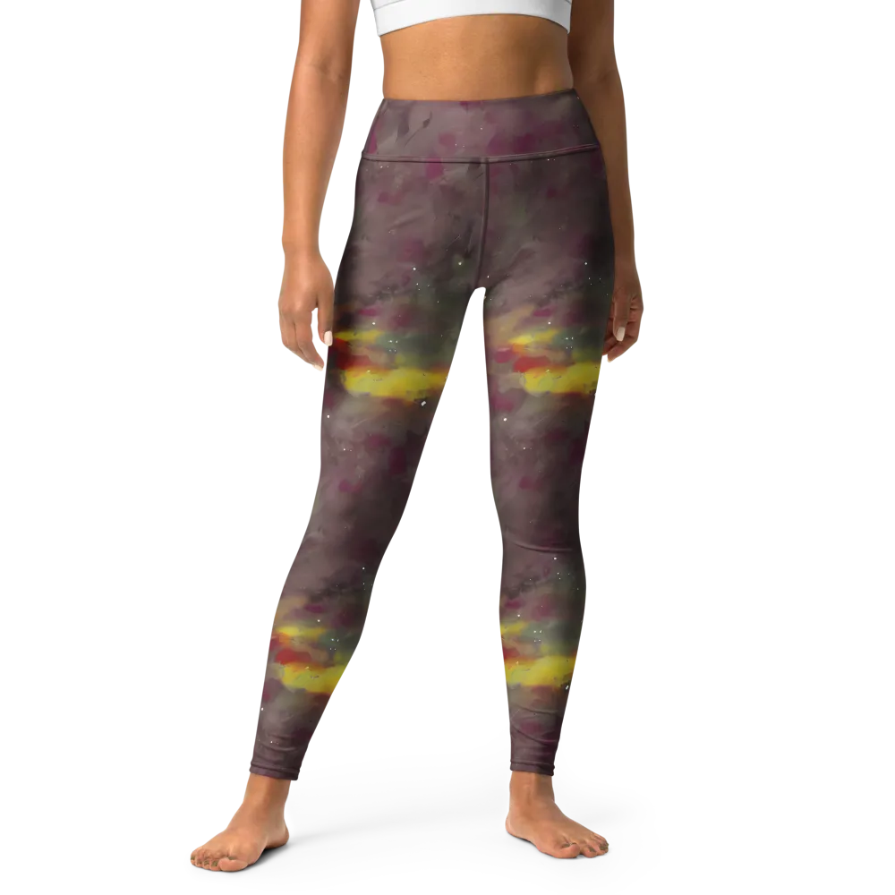Whispers of Autumn on Yoga Leggings — Front