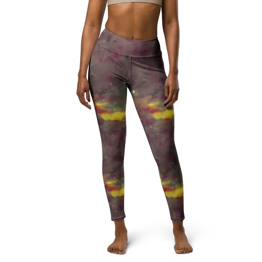 Whispers of Autumn on Yoga Leggings — Front
