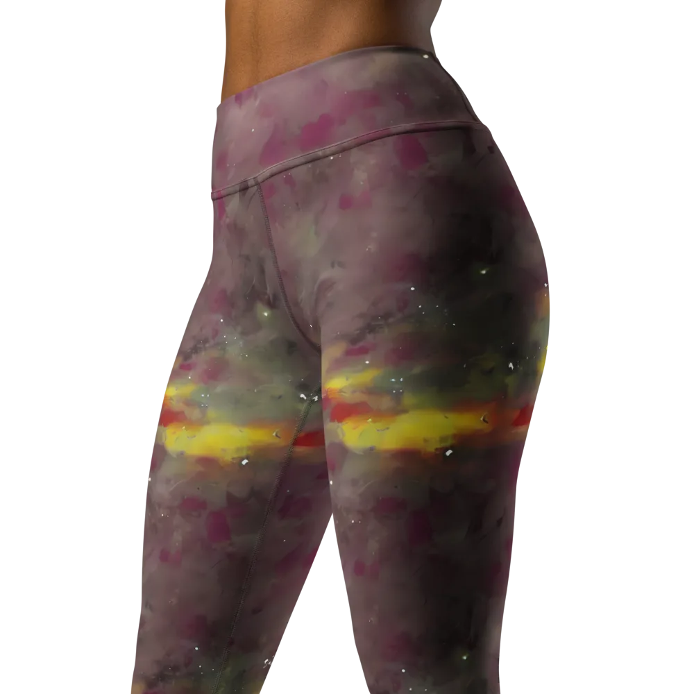Whispers of Autumn on Yoga Leggings — Left Front