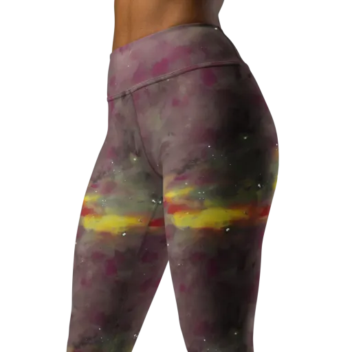 Whispers of Autumn on a Yoga Leggings
