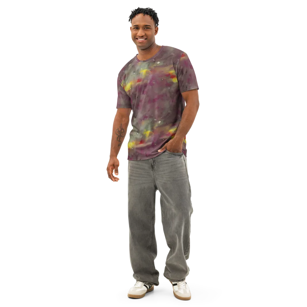 Whispers of Autumn on Men's Cotton Crew Neck T-Shirt — Front