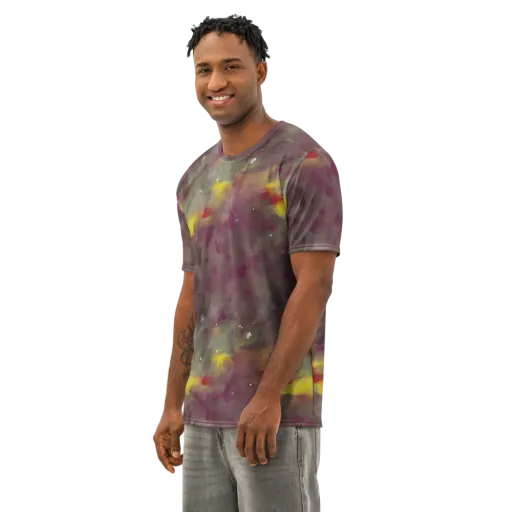 Whispers of Autumn on a Men's Cotton Crew Neck T-Shirt