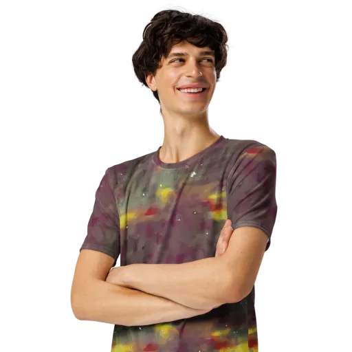 Whispers of Autumn on a Men's Crew Neck T-Shirt