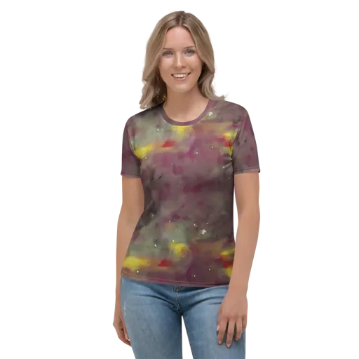 Whispers of Autumn on a Women's Crew Neck T-Shirt