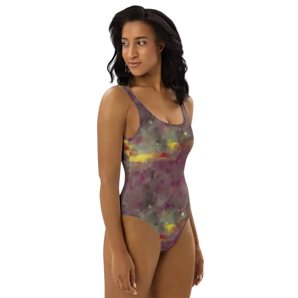 Whispers of Autumn on One-Piece Swimsuit — Right