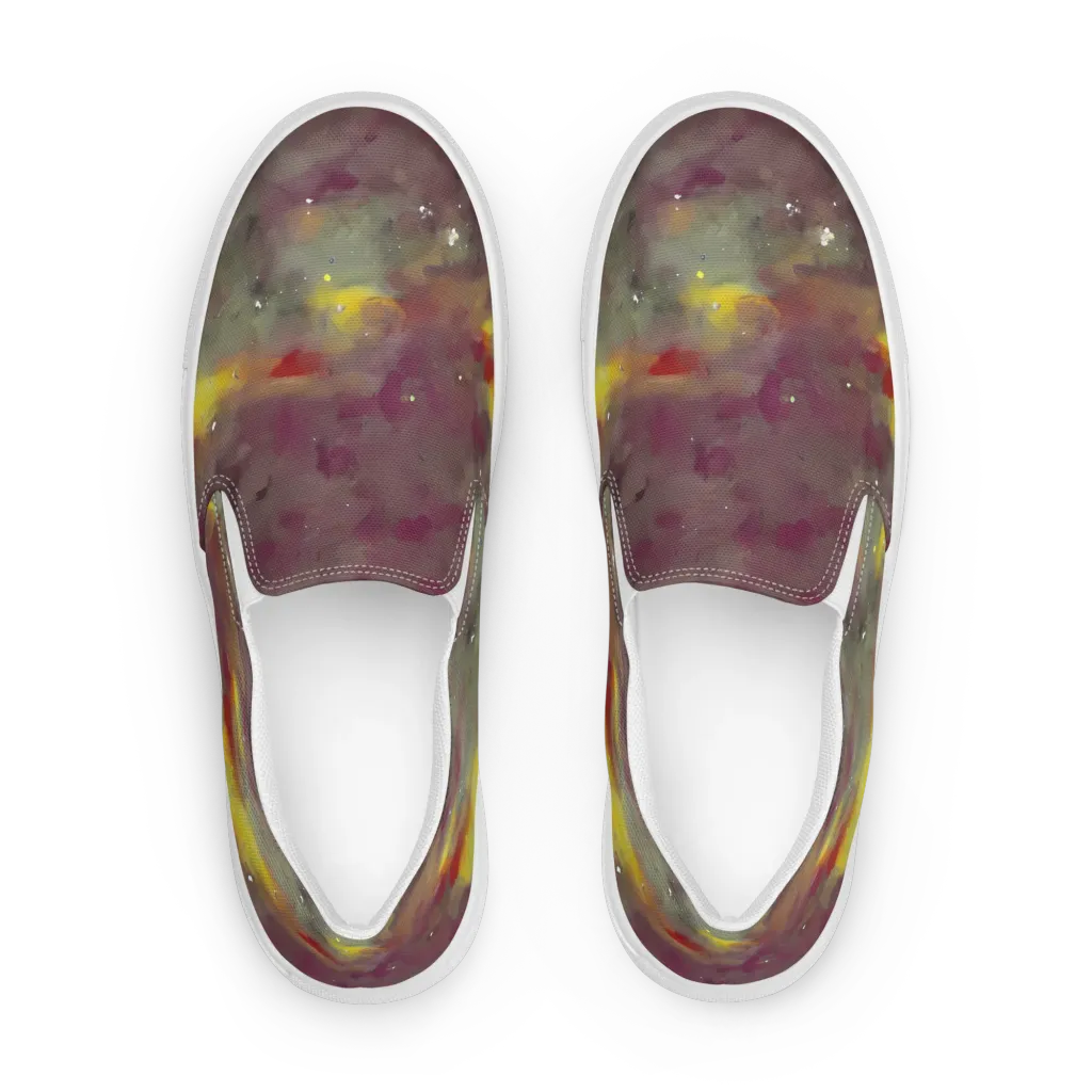 Whispers of Autumn on Women's Slip-On Canvas Shoes — Front