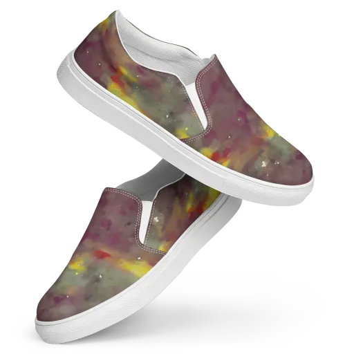 Whispers of Autumn on a Women's Slip-On Canvas Shoes