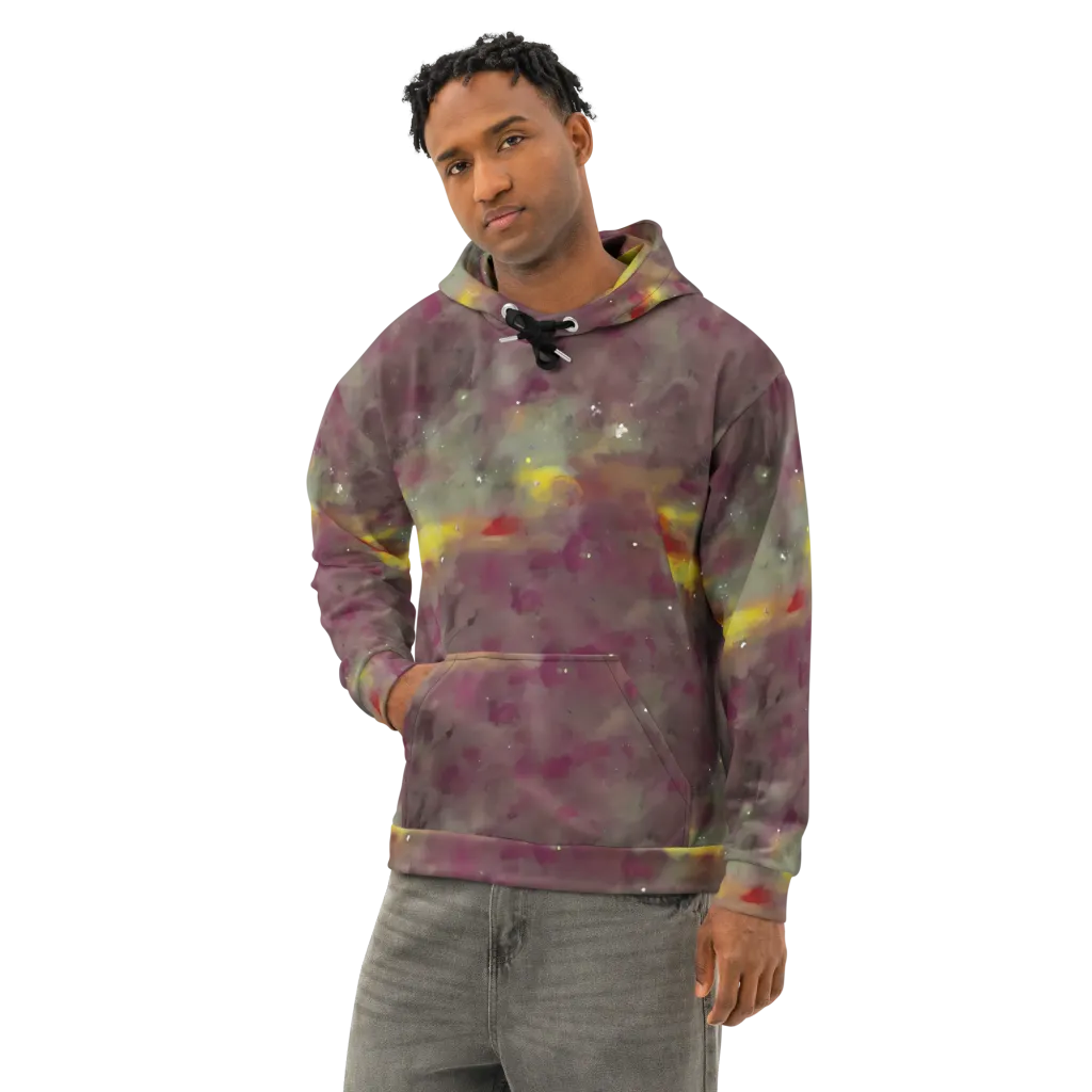 Whispers of Autumn on Cotton Hoodie — Left Front