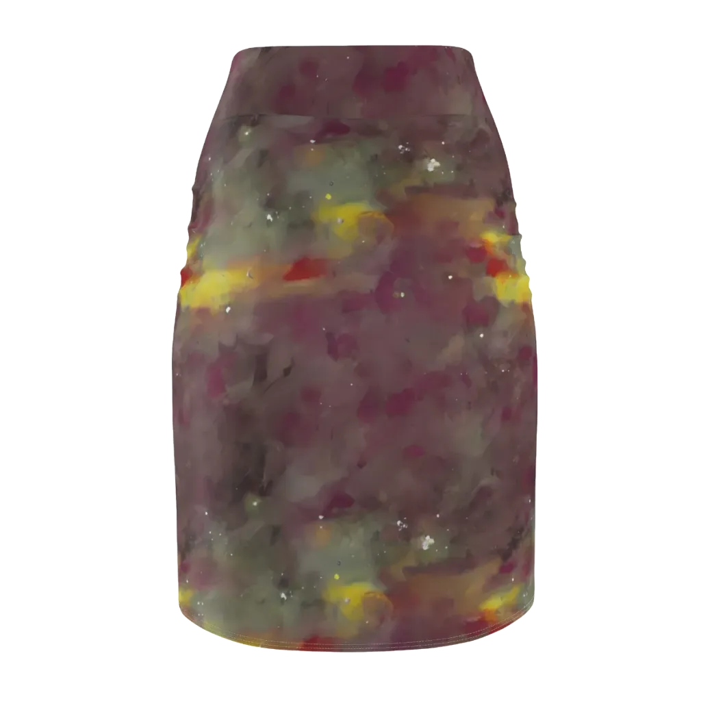 Whispers of Autumn on Pencil Skirt — Back