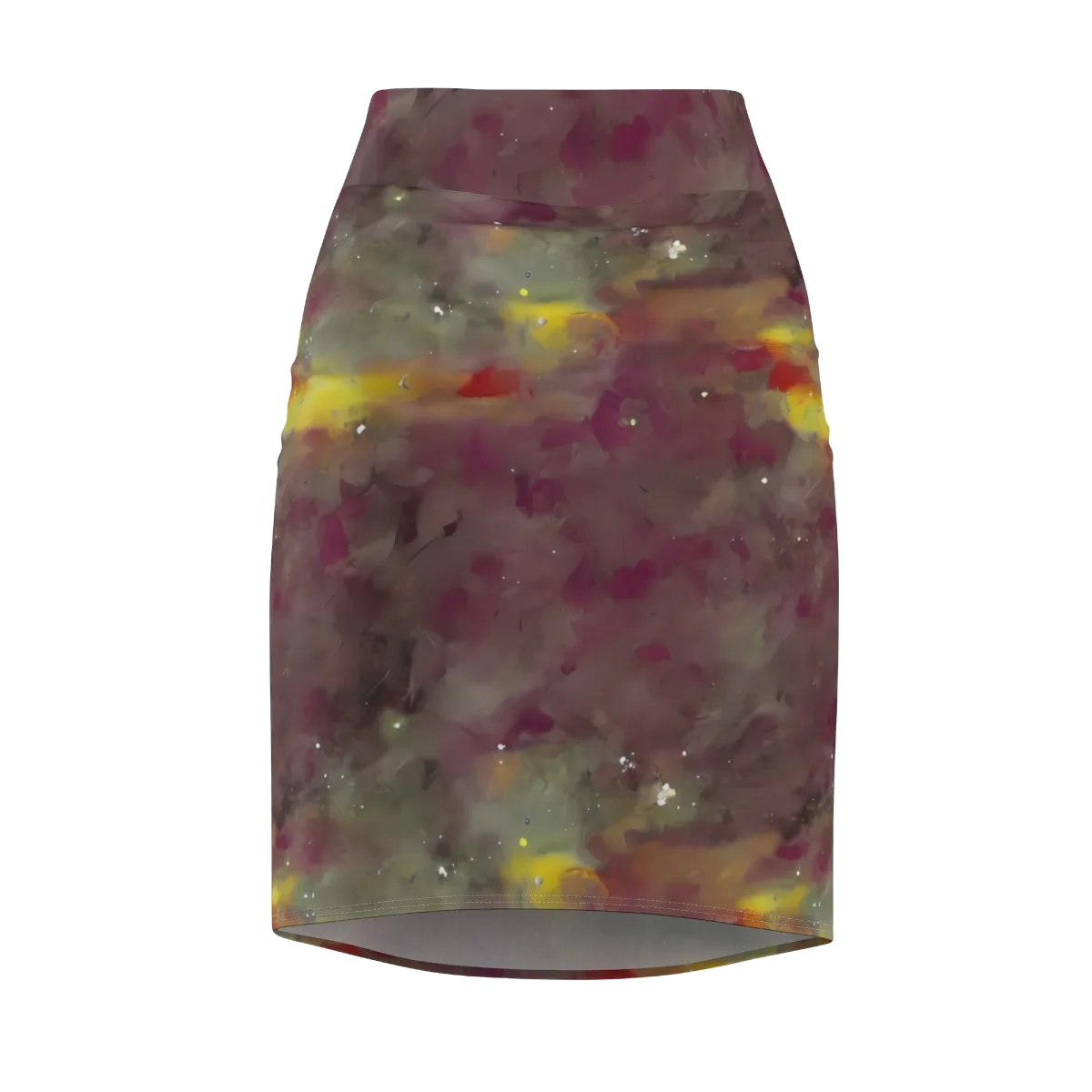 Whispers of Autumn on Pencil Skirt — Front