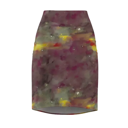 Whispers of Autumn on a Pencil Skirt