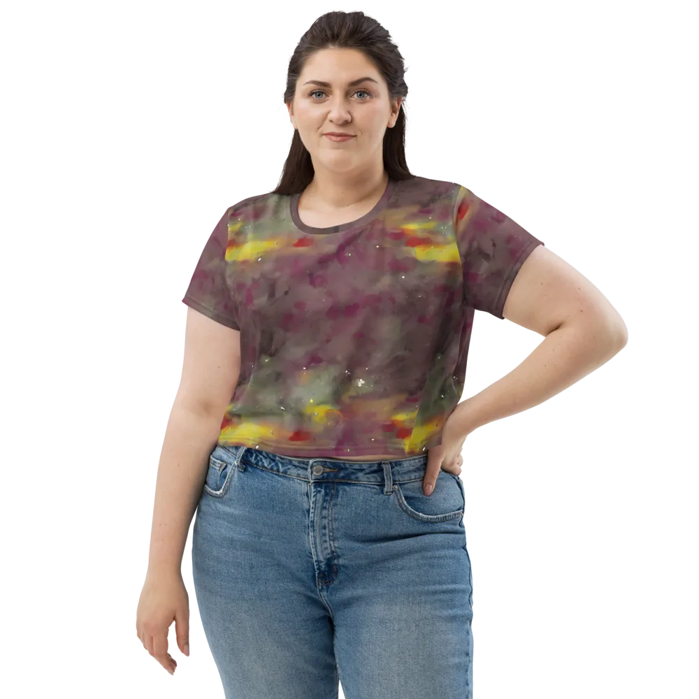 Whispers of Autumn on Crop Tee — Front