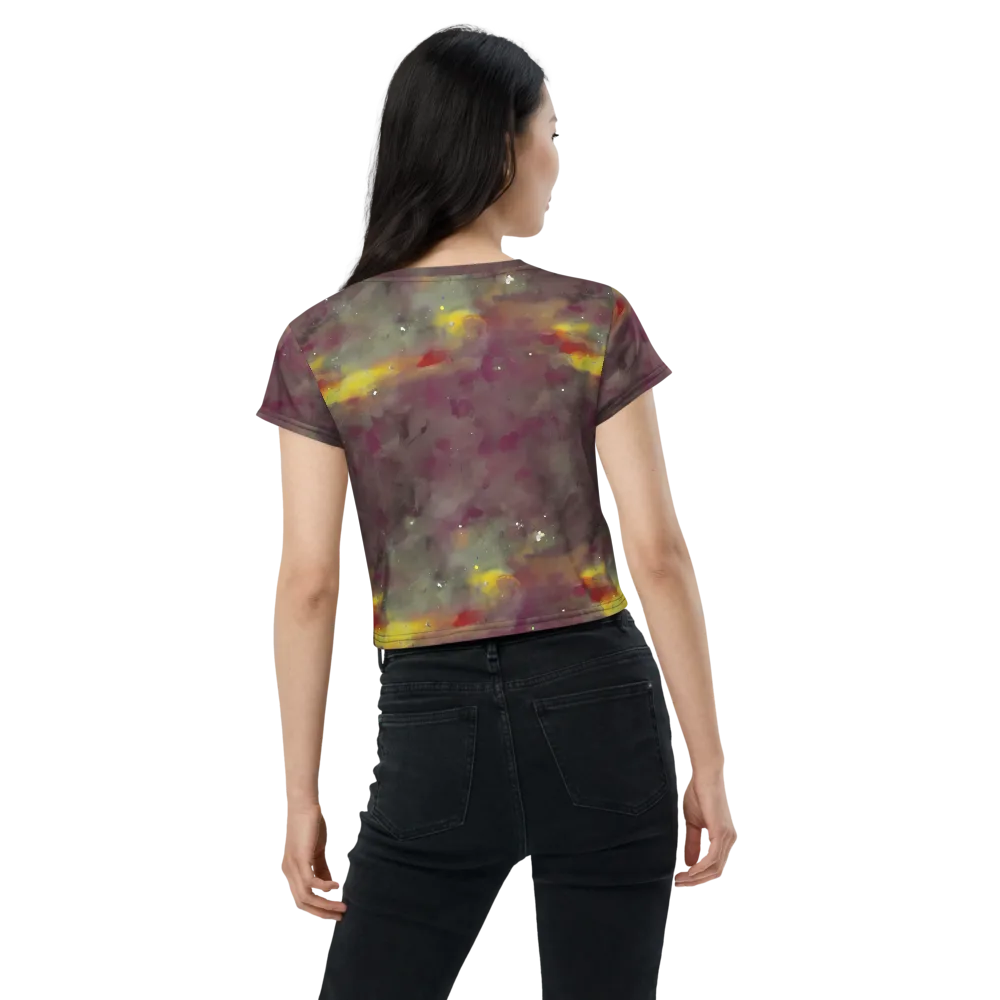Whispers of Autumn on Crop Tee — Back