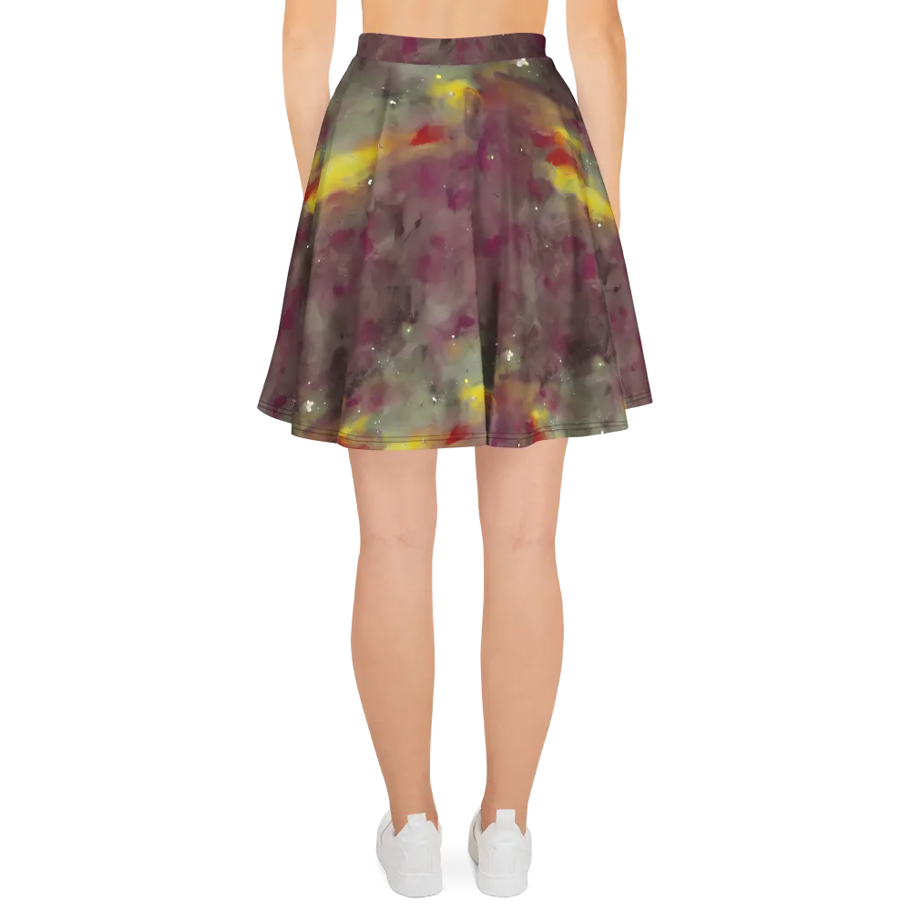 Whispers of Autumn on Skater Skirt — Back