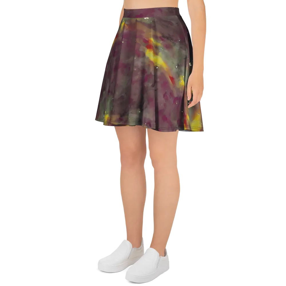 Whispers of Autumn on Skater Skirt — Left