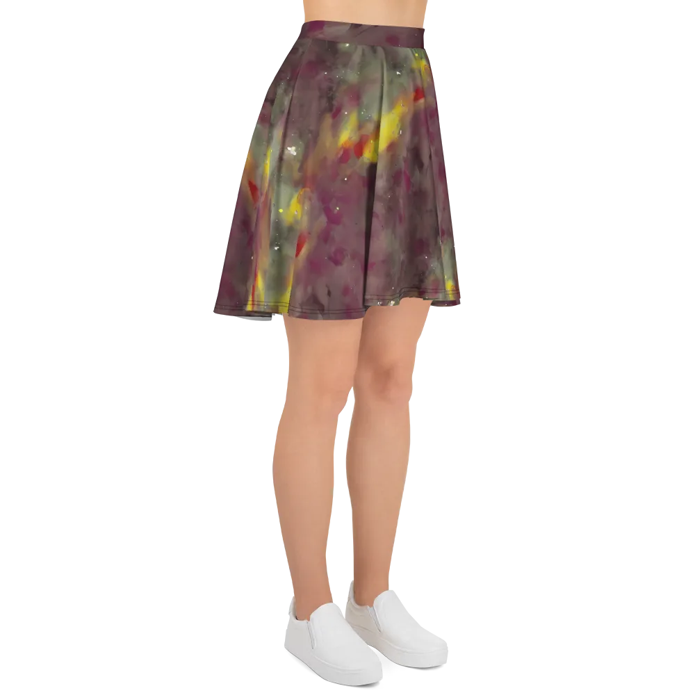 Whispers of Autumn on Skater Skirt — Right