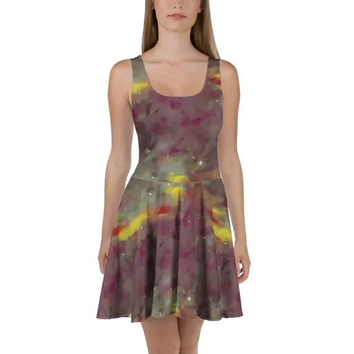 Whispers of Autumn on a Skater Dress