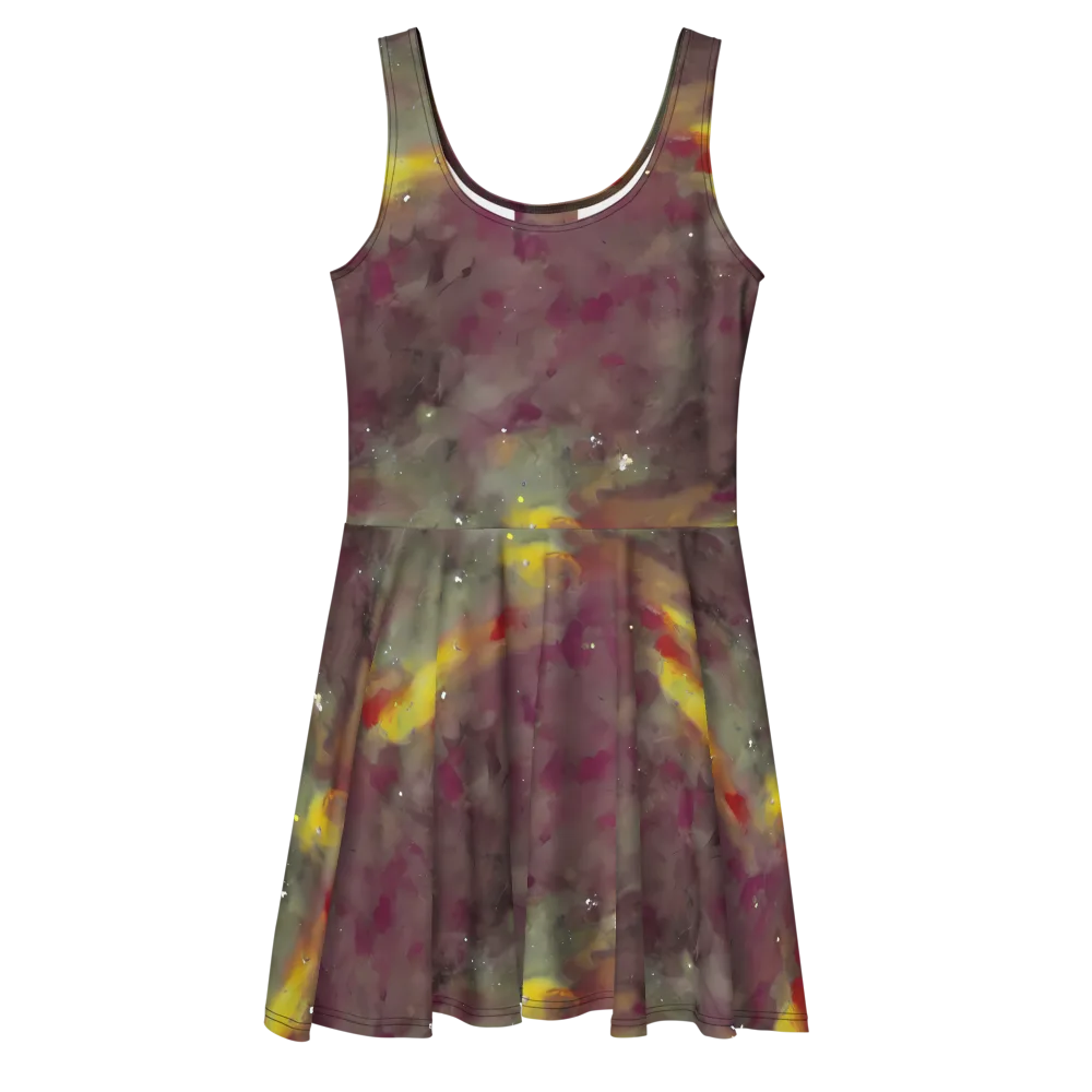 Whispers of Autumn on Skater Dress — Front