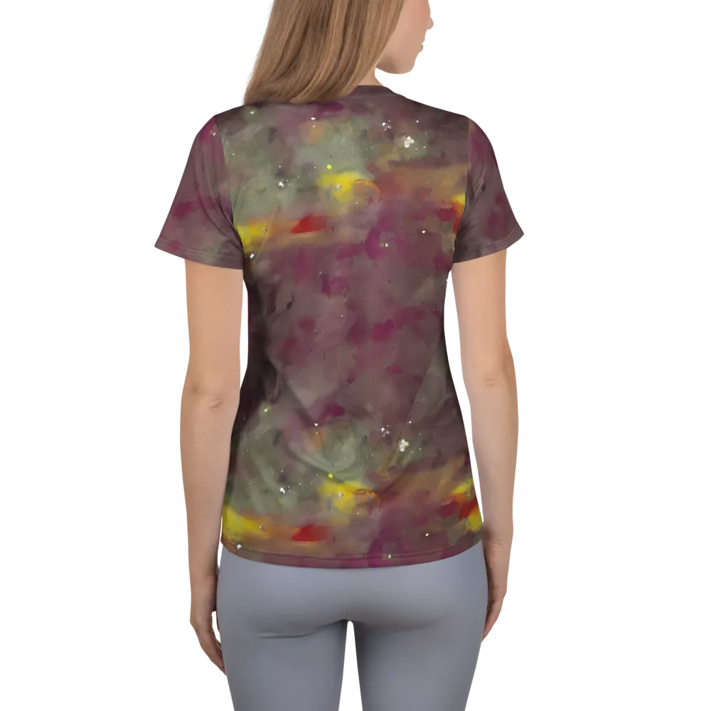 Whispers of Autumn on Women's Athletic T-Shirt — Back