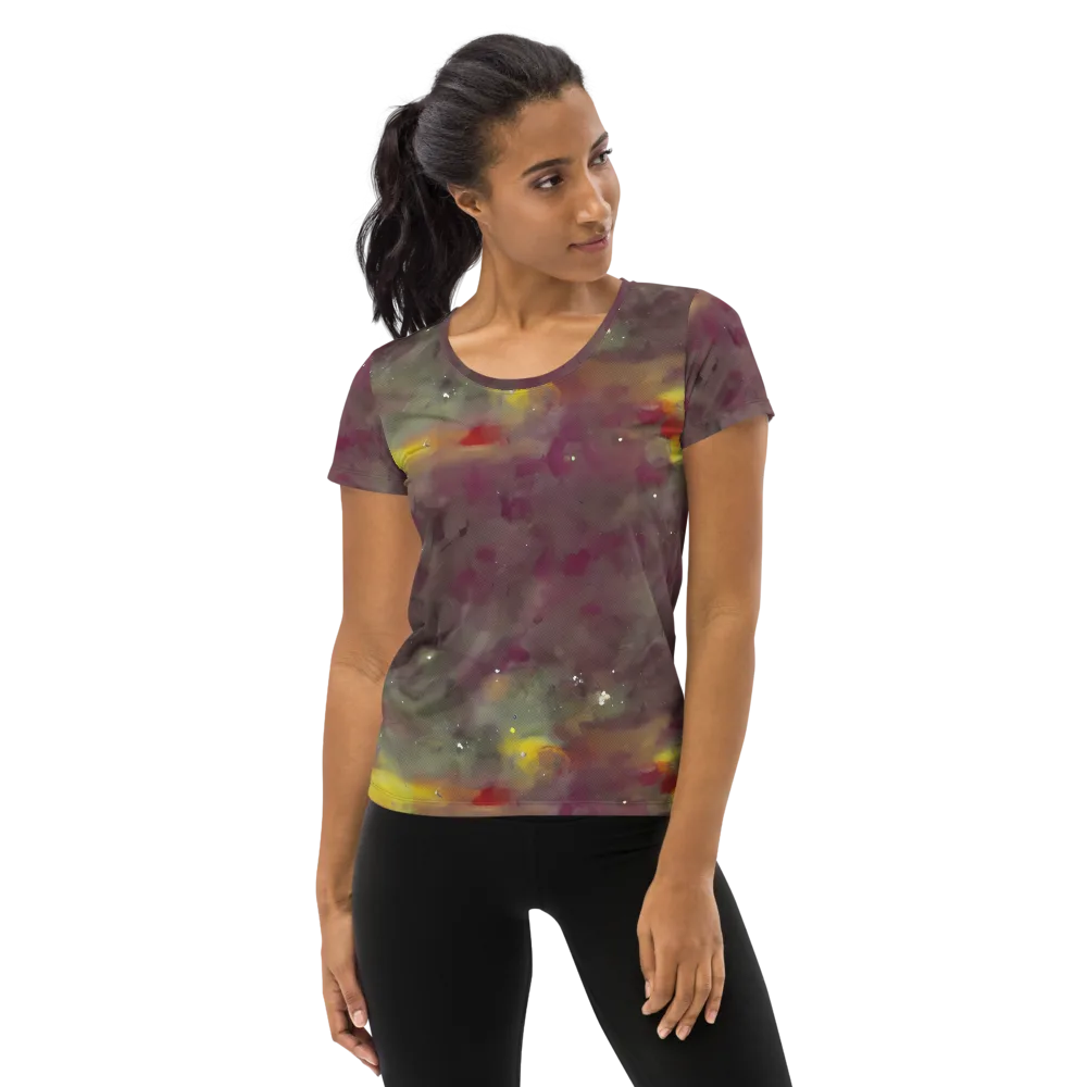 Whispers of Autumn on Women's Athletic T-Shirt — Front