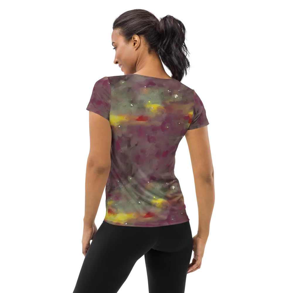 Whispers of Autumn on Women's Athletic T-Shirt — Back
