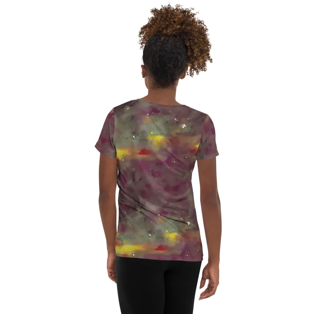 Whispers of Autumn on Women's Athletic T-Shirt — Back