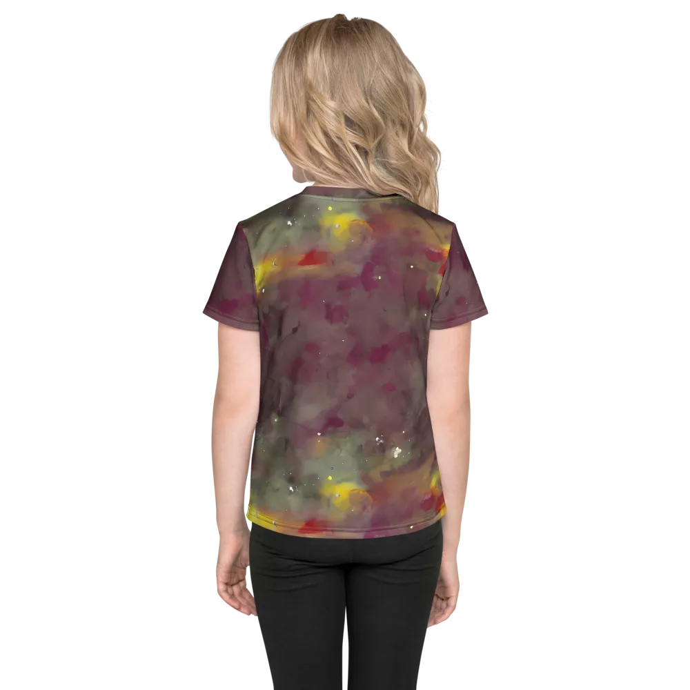 Whispers of Autumn on Kids Crew Neck T-Shirt — Back