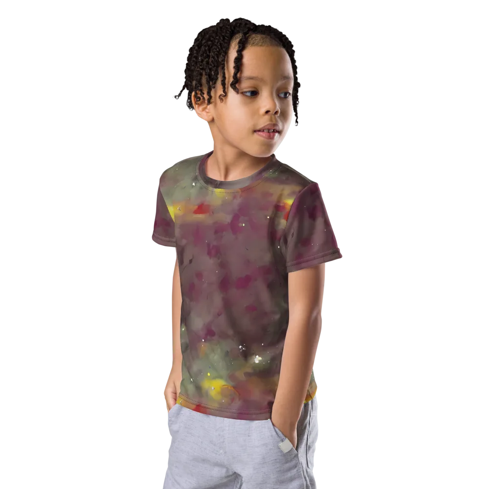 Whispers of Autumn on Kids Crew Neck T-Shirt — Left Front