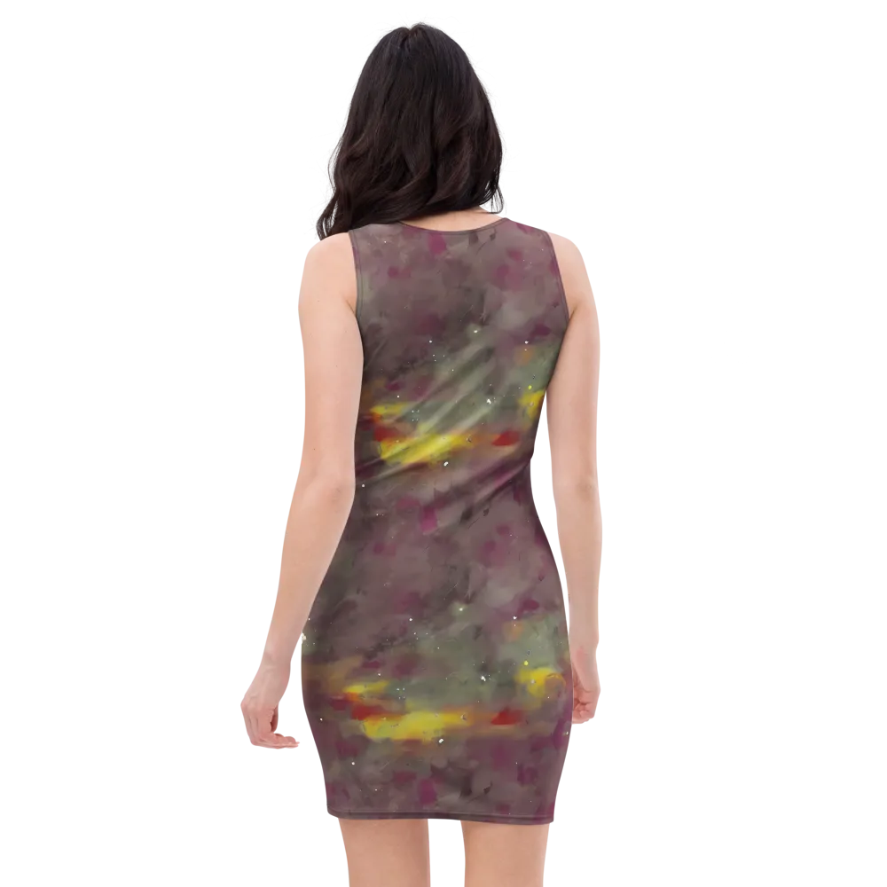 Whispers of Autumn on Bodycon Dress — Back