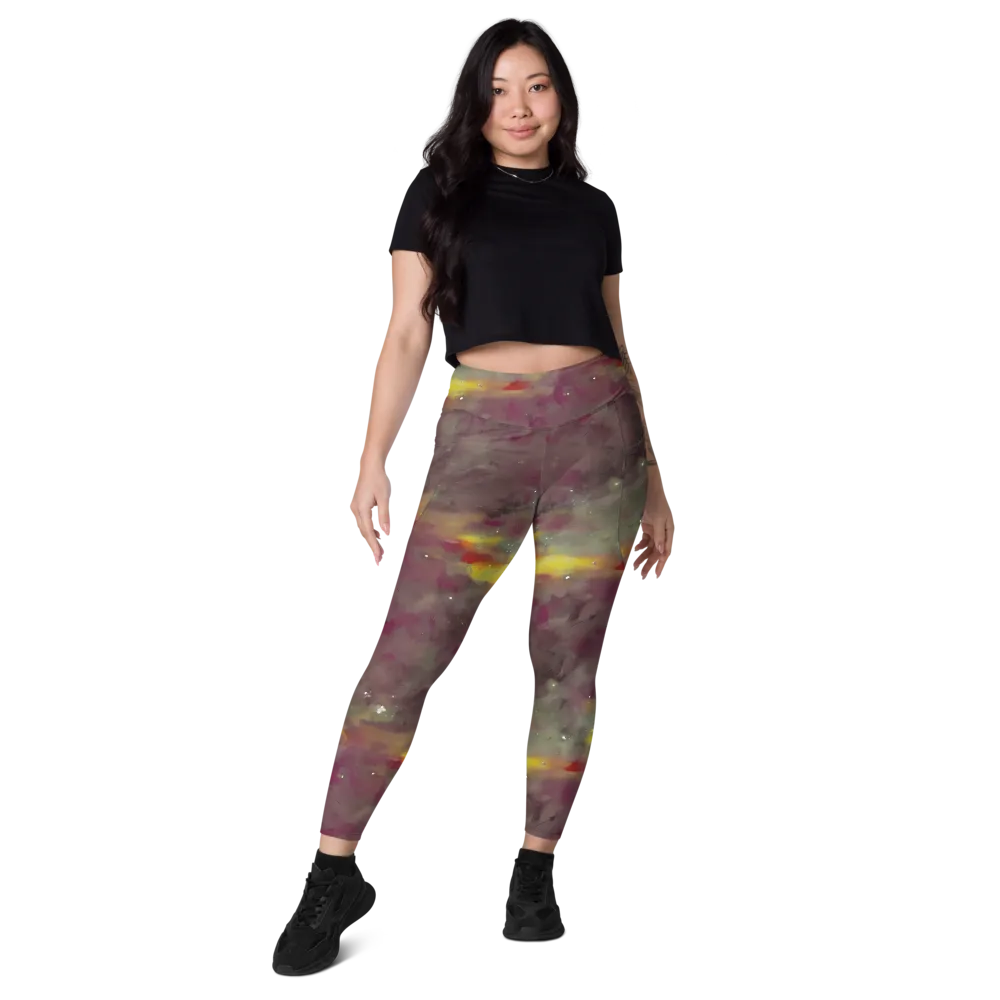 Whispers of Autumn on Leggings with Pockets — Front