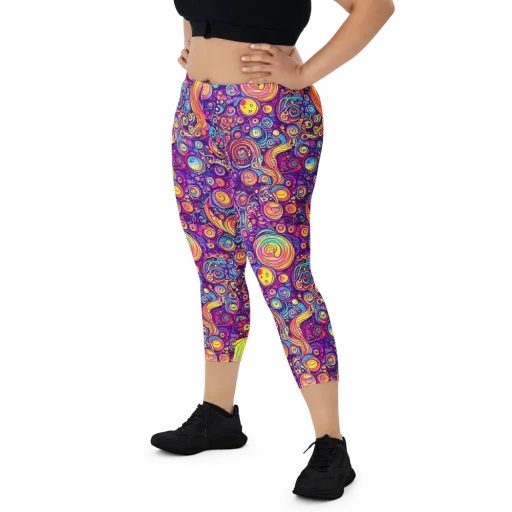 Festival of Whimsy on a Capri Leggings