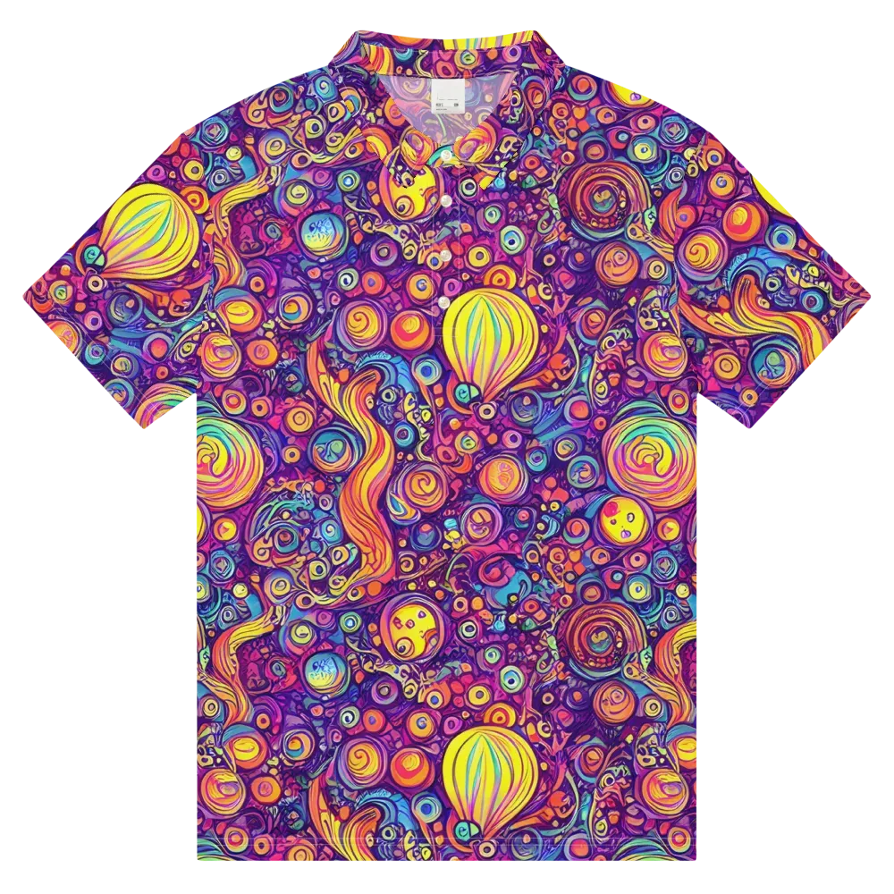 Festival of Whimsy on Men's Slim Fit Polo Shirt — Front