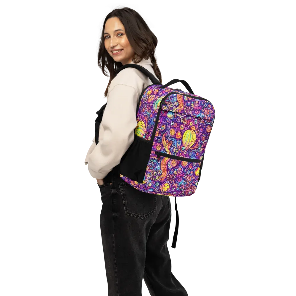 Festival of Whimsy on Utility Backpack — Back